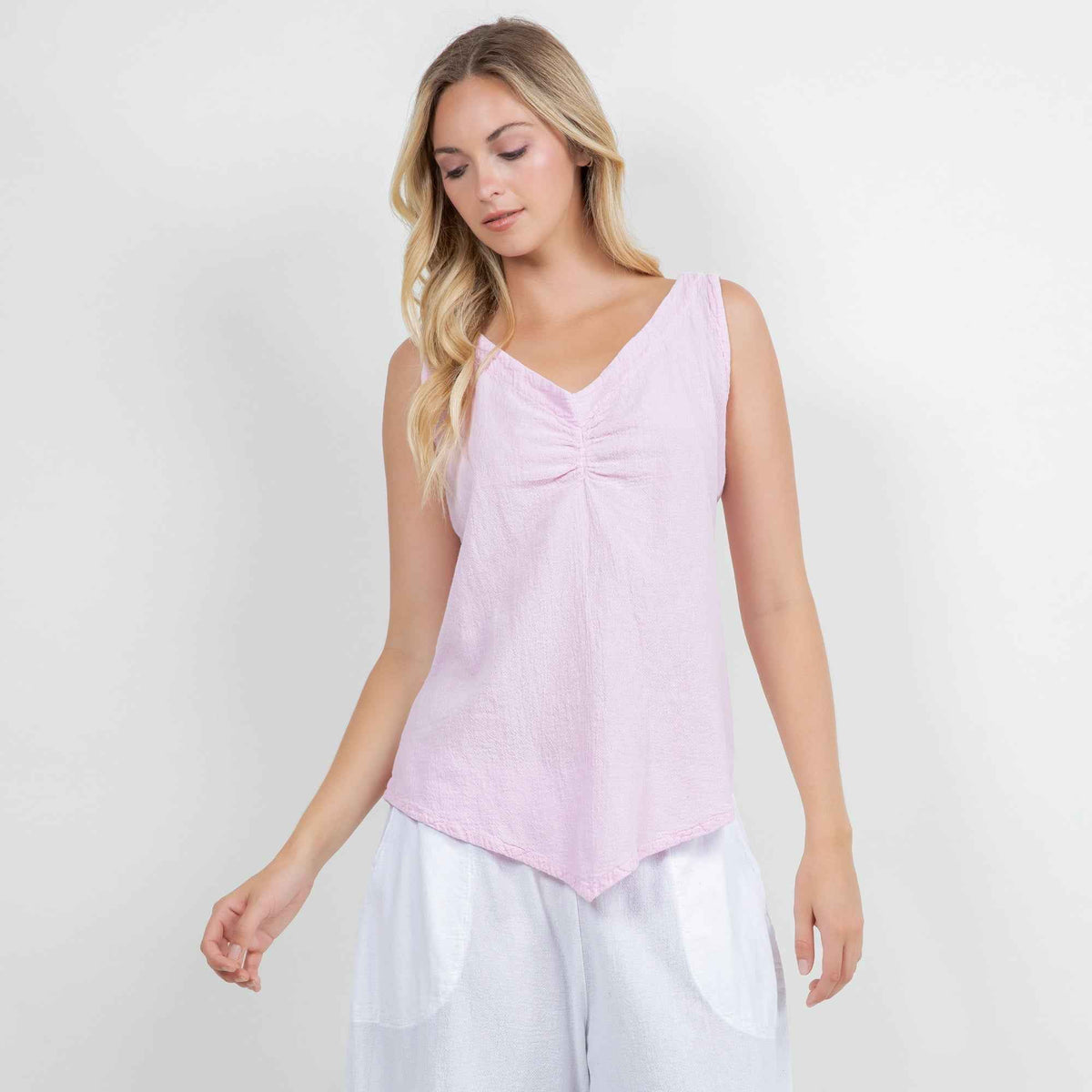 Women's 100% Cotton Gauze Dominica Tank Top