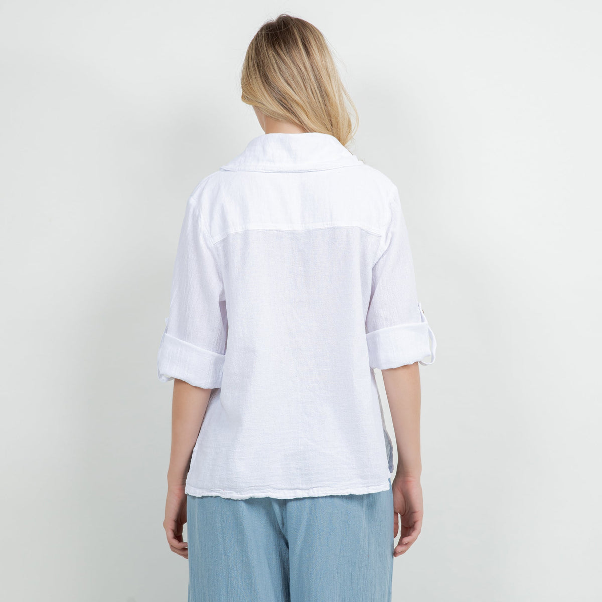 Camisa abotonada Sloanne Gasa 100% algodón