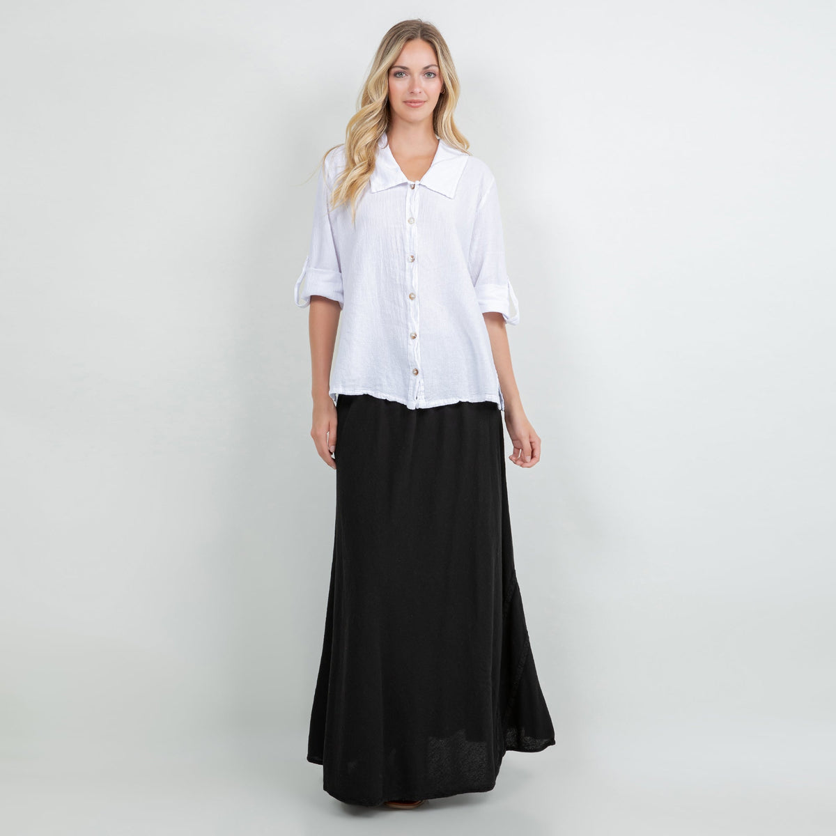 Camisa abotonada Sloanne Gasa 100% algodón