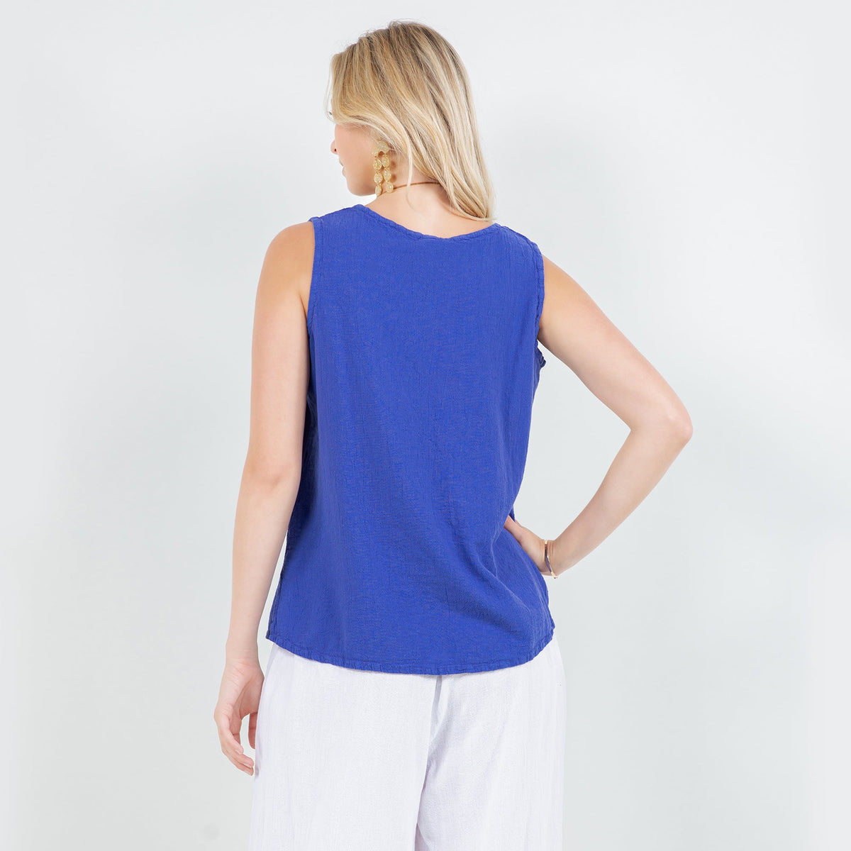Top Anne de gasa de algodón para mujer