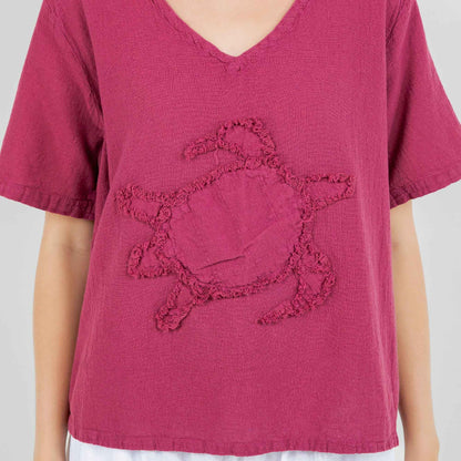 Women's 100% Cotton Gauze Turtle Top