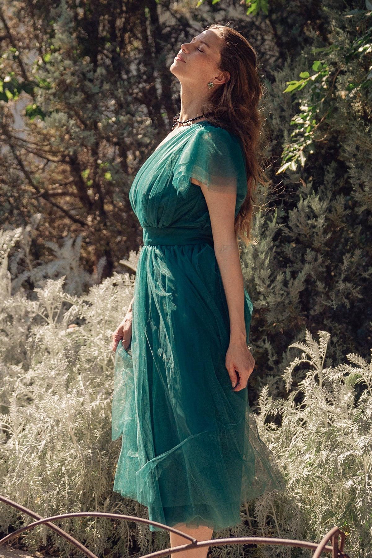 VESTIDO MIDI DE TUL CON ENCANTO VIVO