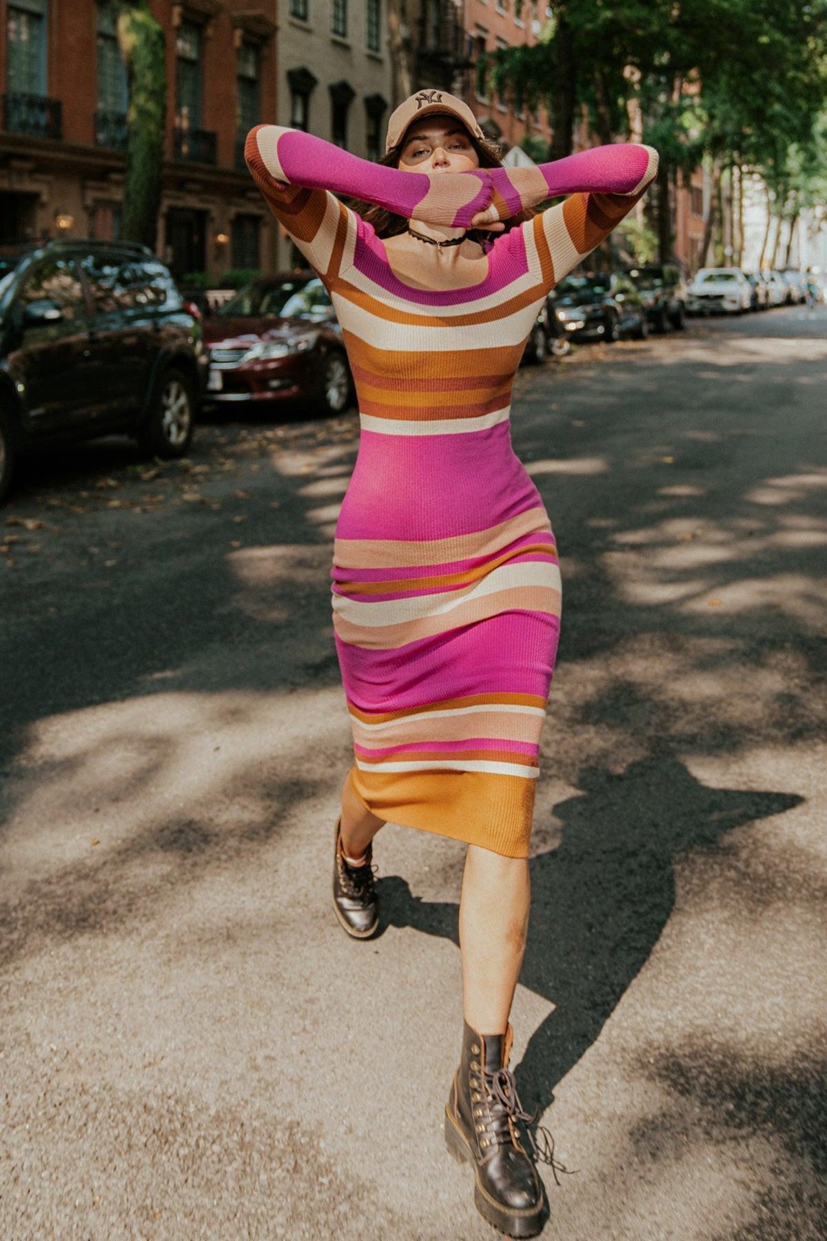 VESTIDO MIDI CON SUÉTER DE NOCHE DE ELEGANCIA