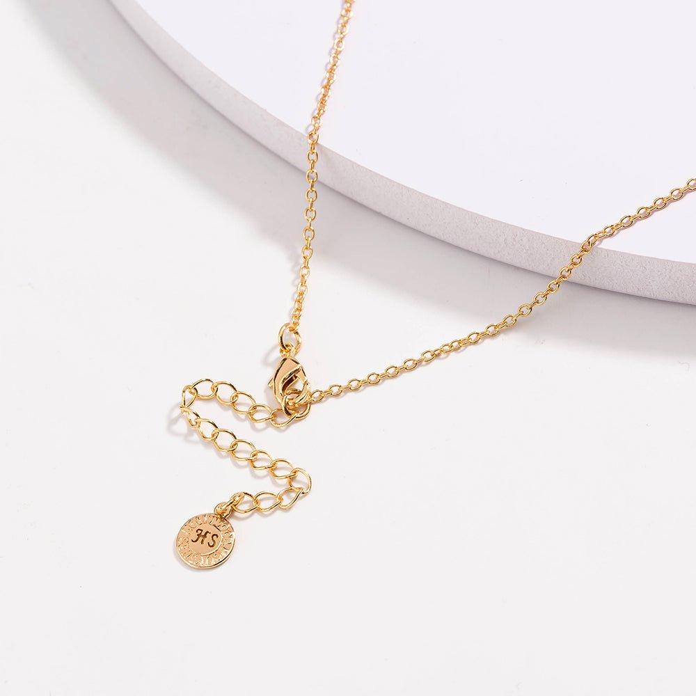 Drop Necklace with Five Cubic Zirconia Stone