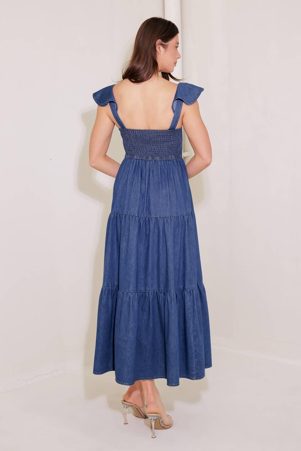 VESTIDO MIDI AZUL VAQUERO ÉRASE UNA VEZ