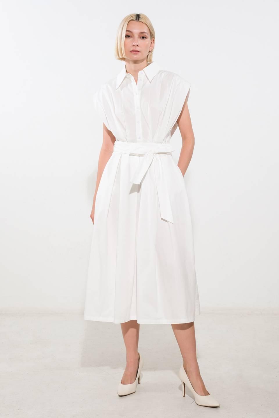 VESTIDO MIDI TEJIDO DE CONEXIÓN PROFUNDA