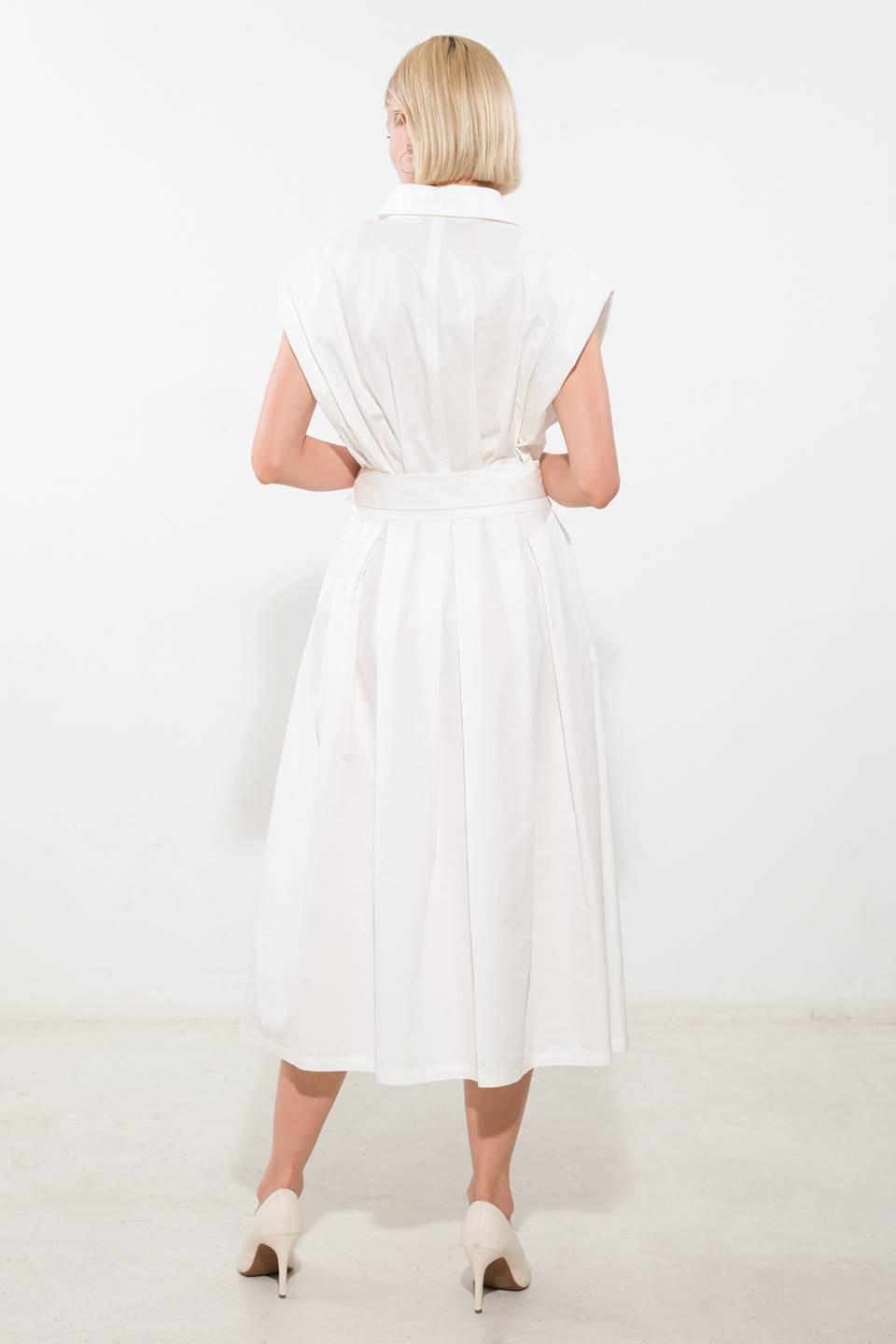 VESTIDO MIDI TEJIDO DE CONEXIÓN PROFUNDA