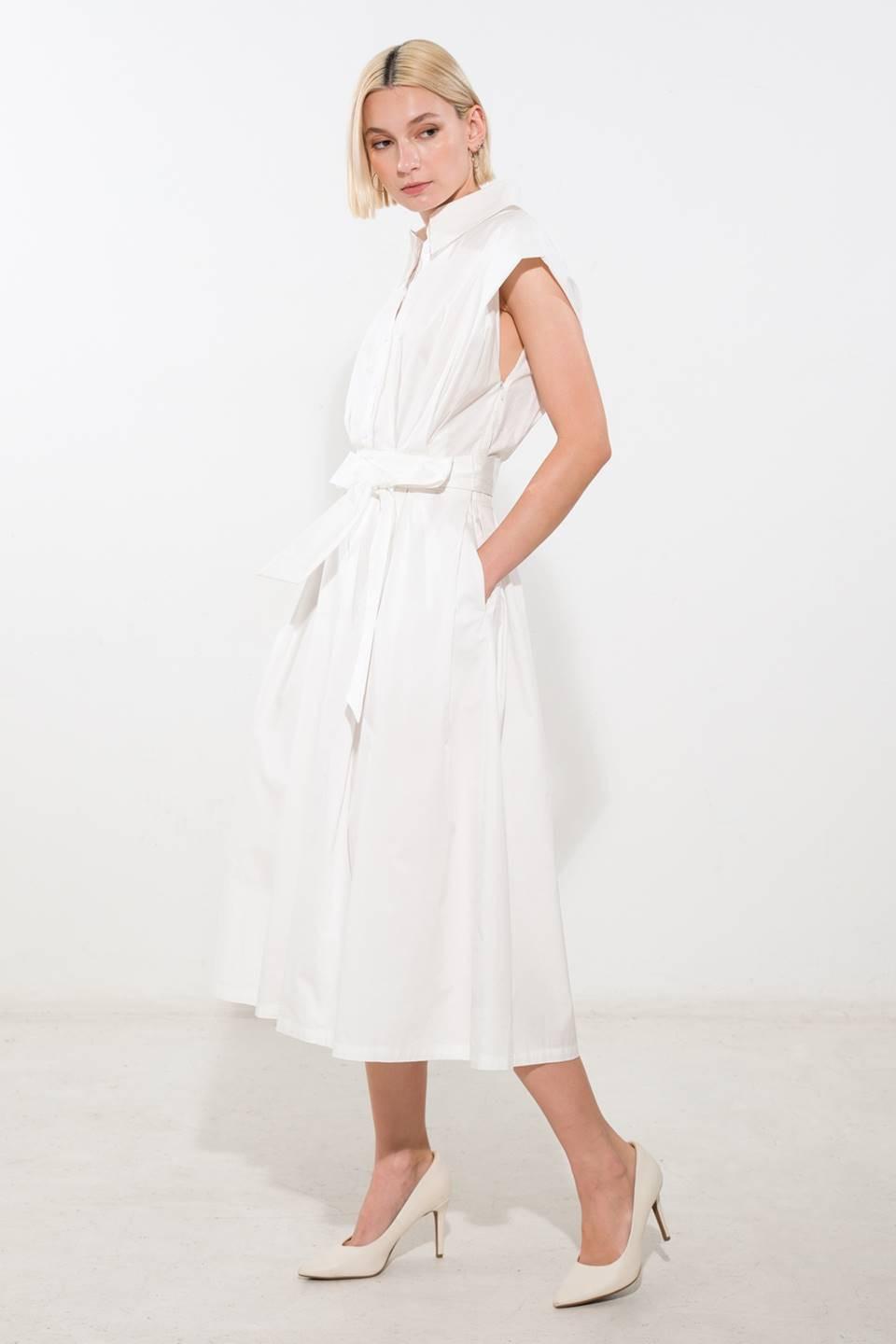 VESTIDO MIDI TEJIDO DE CONEXIÓN PROFUNDA