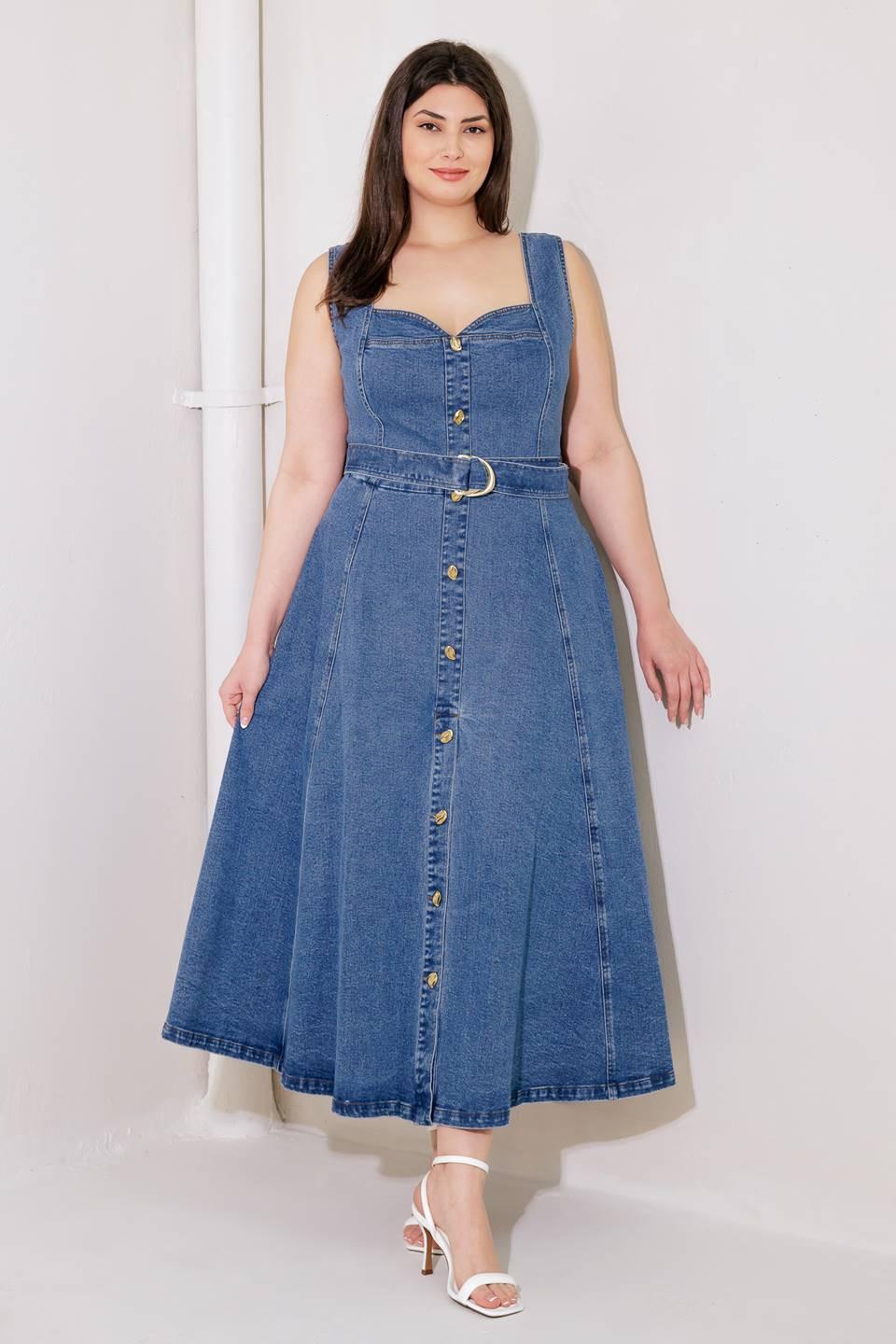 VESTIDO VAQUERO MIDI PRETTIEST BEHAVIOR