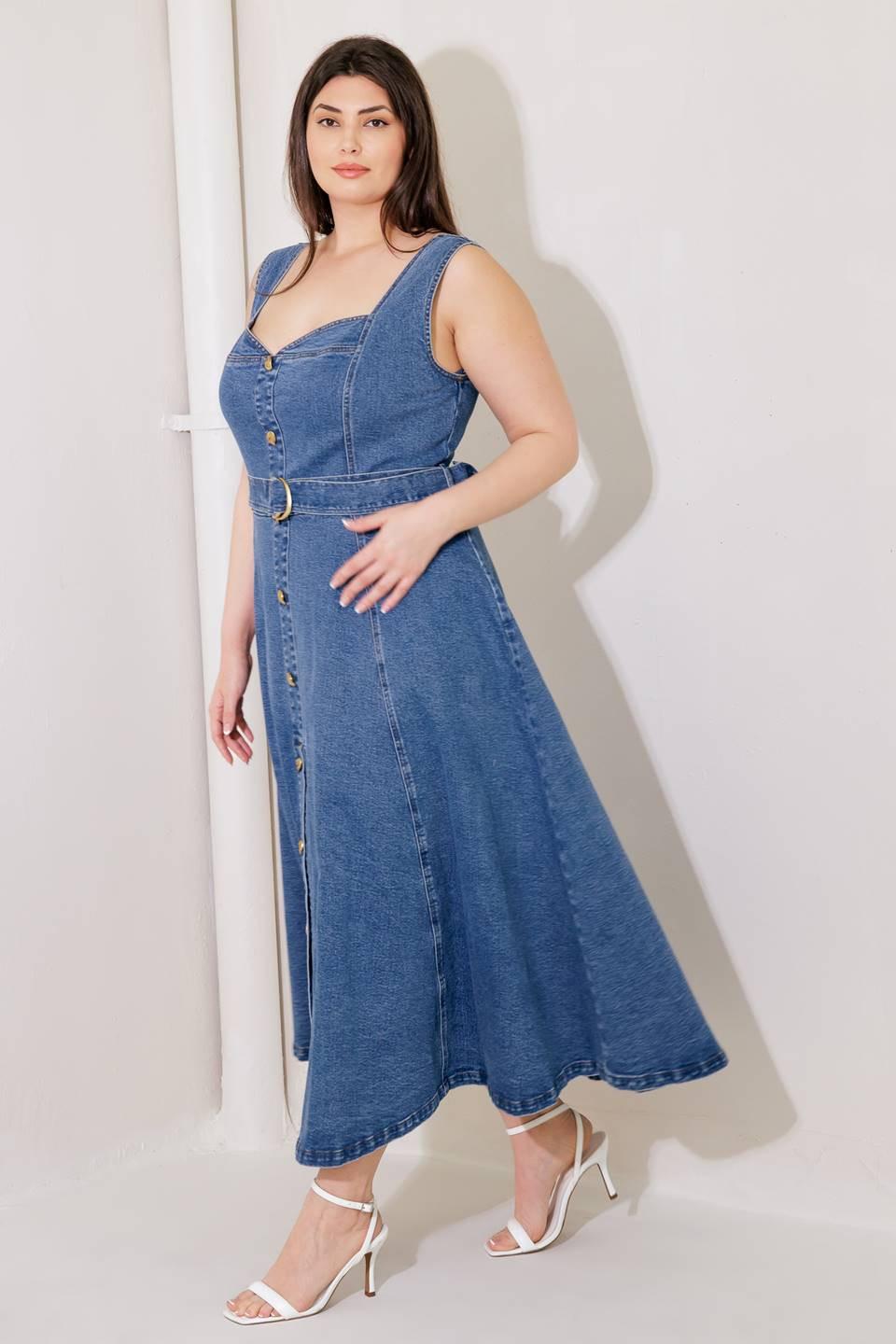 VESTIDO VAQUERO MIDI PRETTIEST BEHAVIOR