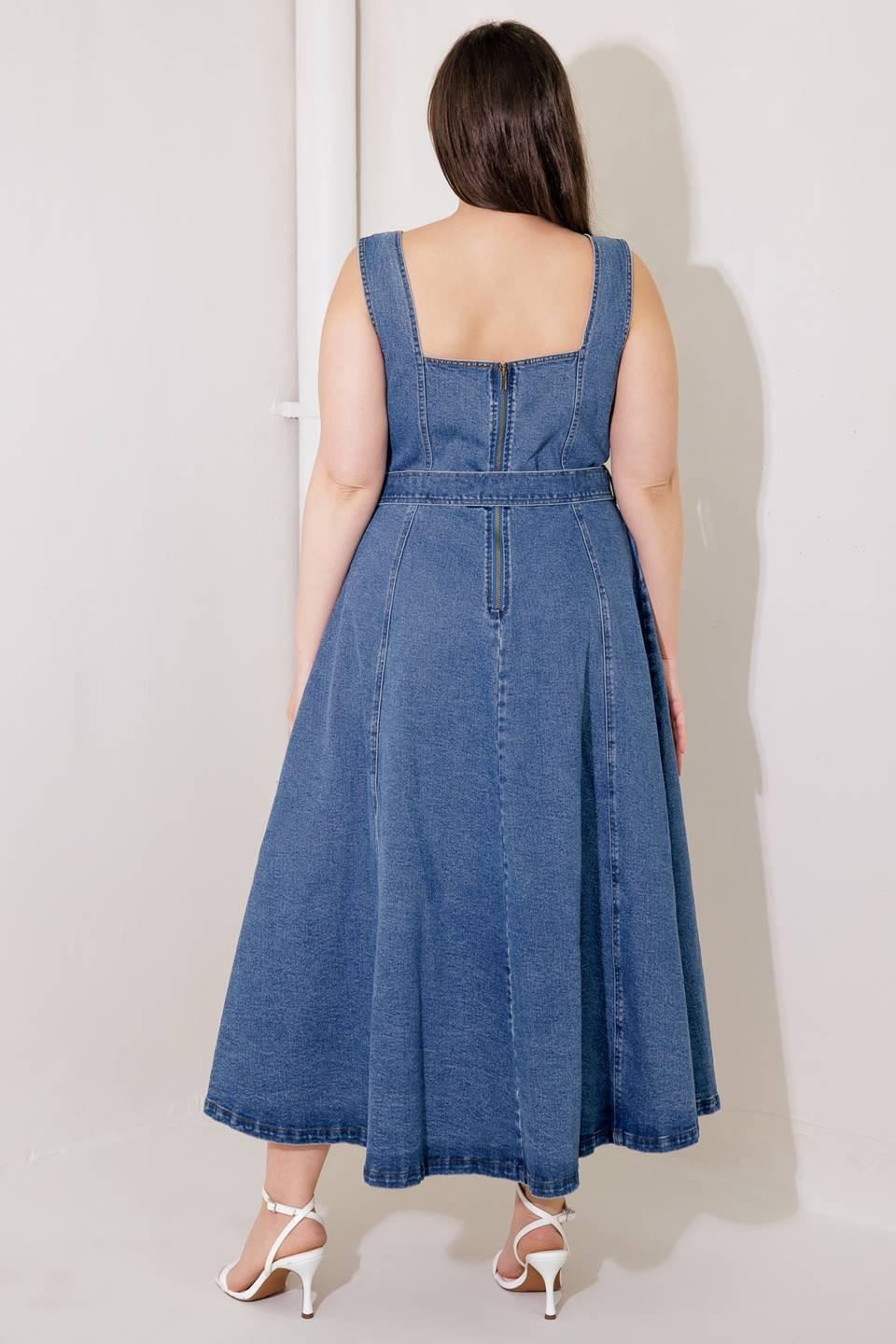 VESTIDO VAQUERO MIDI PRETTIEST BEHAVIOR