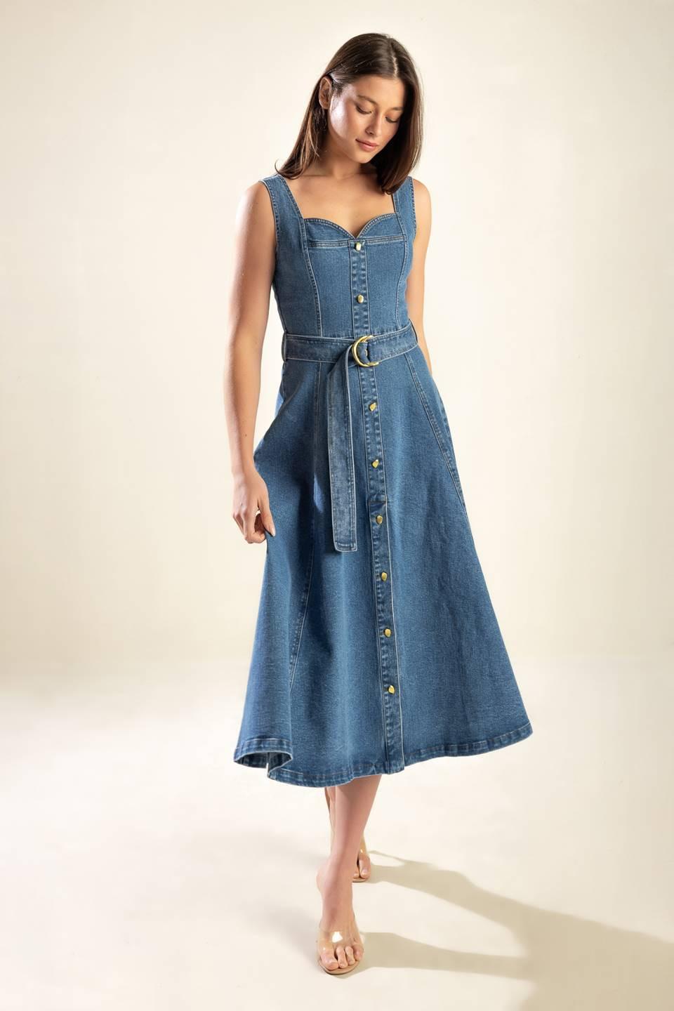 VESTIDO VAQUERO MIDI PRETTIEST BEHAVIOR
