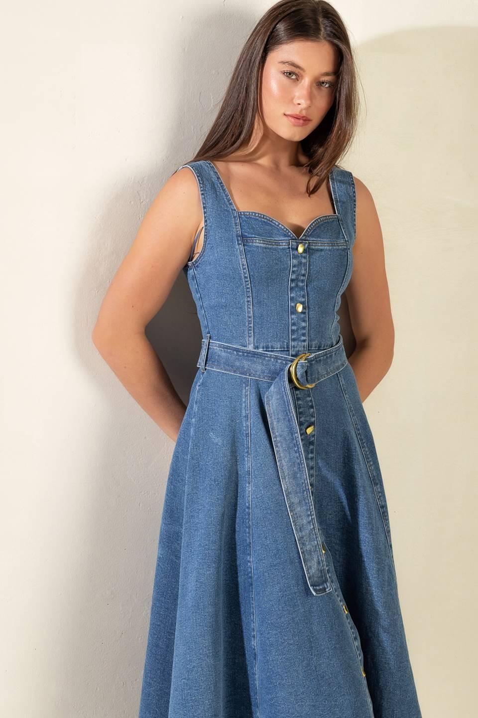 VESTIDO VAQUERO MIDI PRETTIEST BEHAVIOR