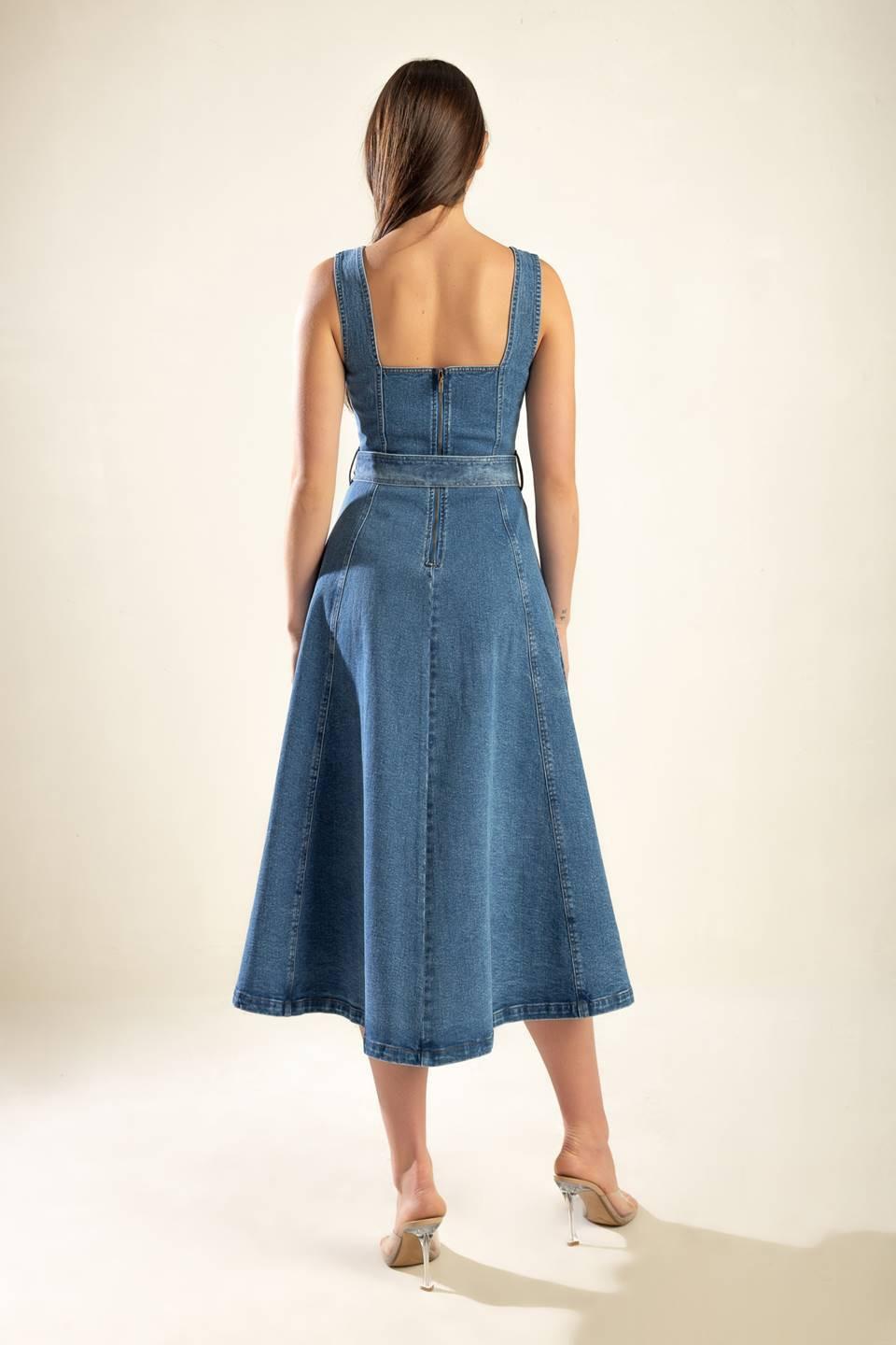 VESTIDO VAQUERO MIDI PRETTIEST BEHAVIOR