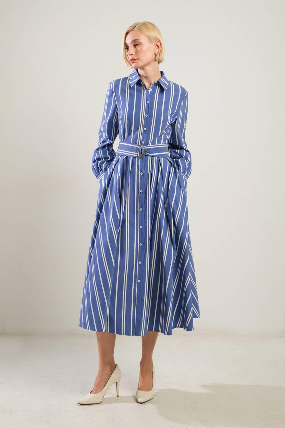 VESTIDO CAMISERO MIDI PETAL POWER