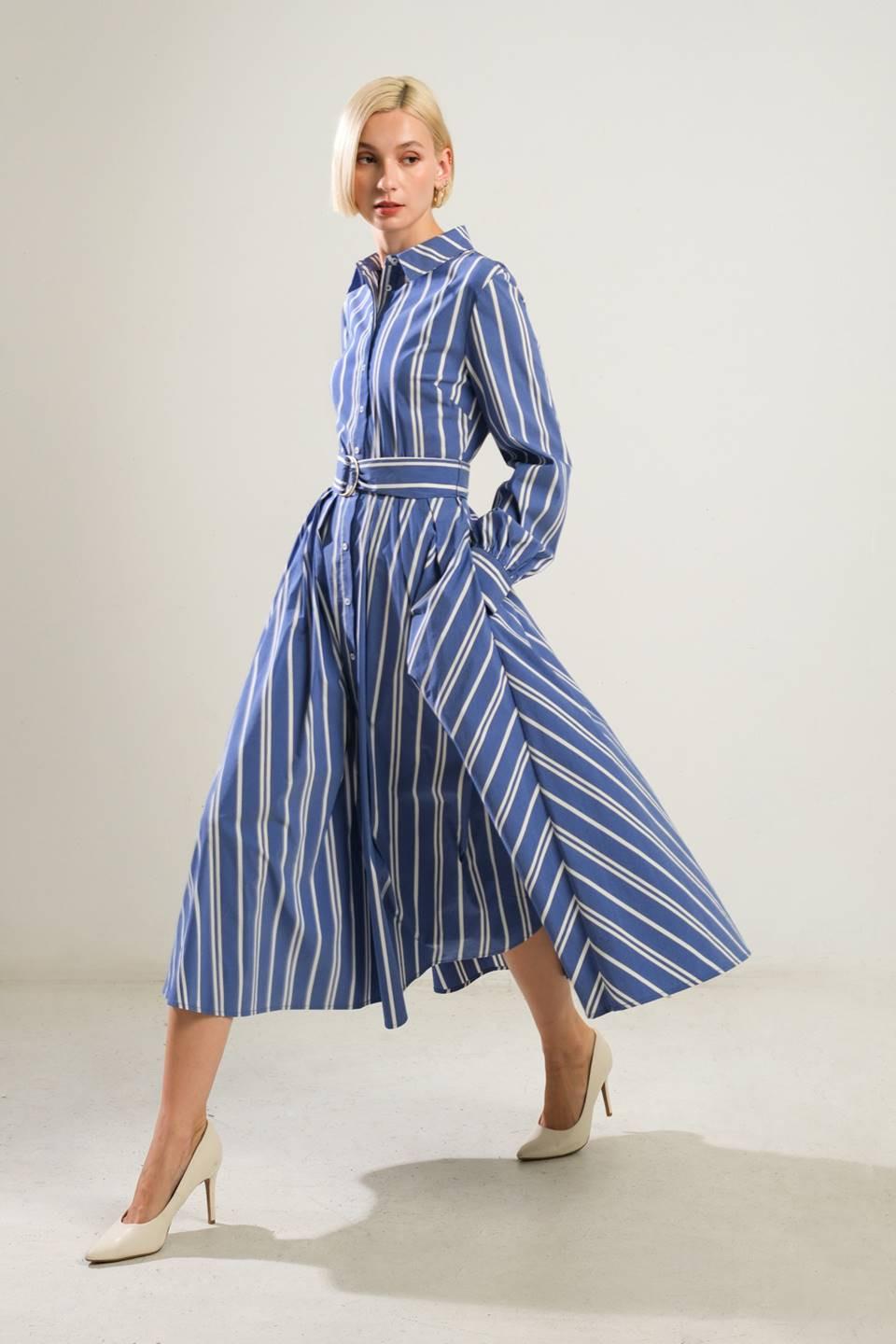 VESTIDO CAMISERO MIDI PETAL POWER