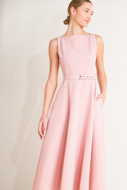 LIVING THE DREAM WOVEN MIDI DRESS