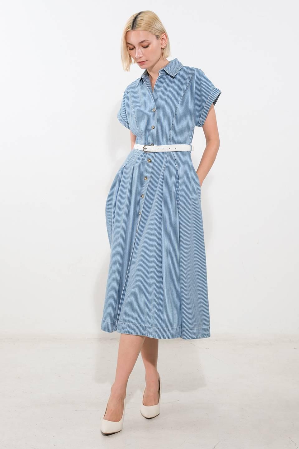 VESTIDO MIDI DE MEZCLILLA PARA DISFRUTAR DEL SOL