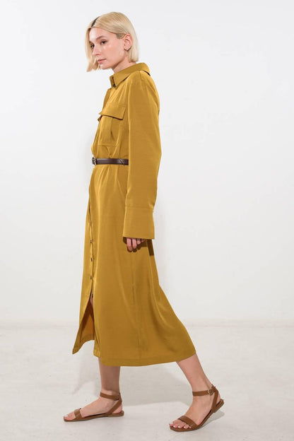 STATE OF BLISS WOVEN MIDI DRESS