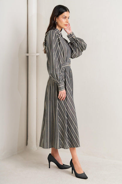 WHAT I FEEL WOVEN MIDI DRESS