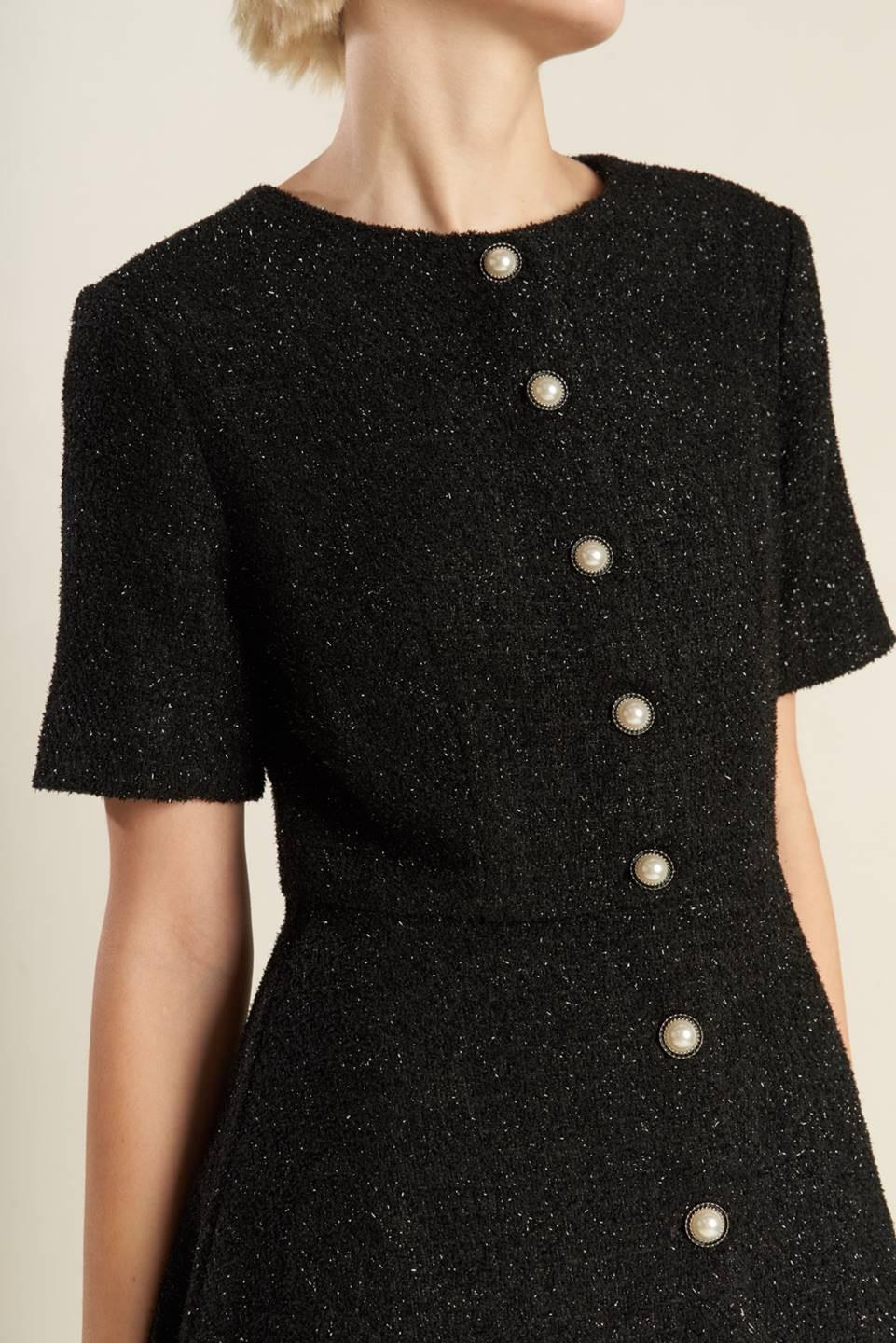 ALGO MÁS VESTIDO MIDI TEJIDO DE TWEED