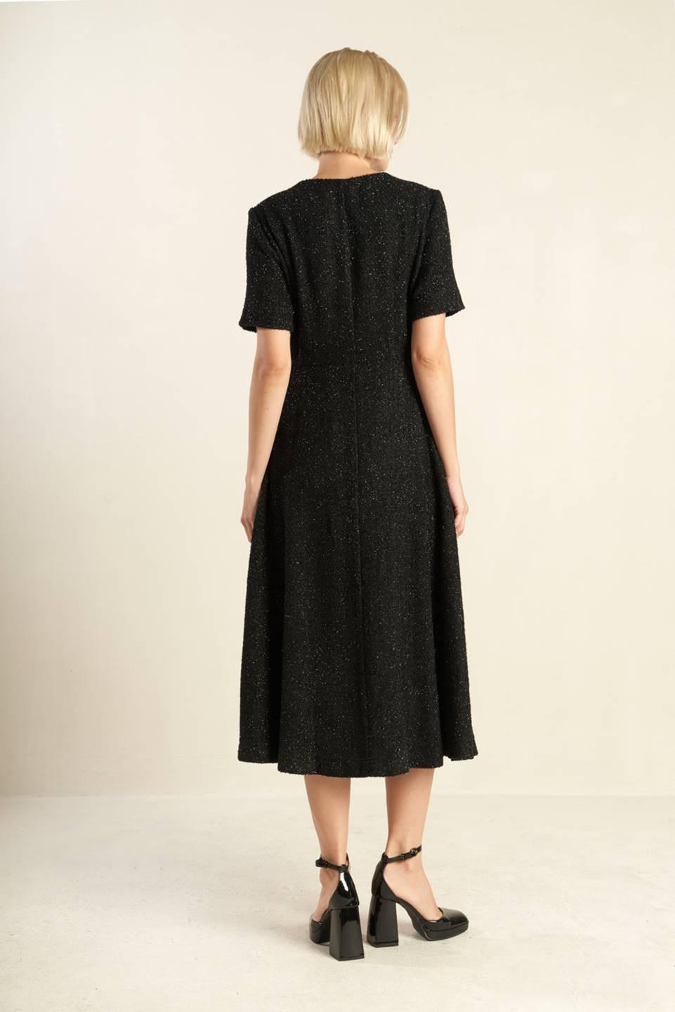 ALGO MÁS VESTIDO MIDI TEJIDO DE TWEED