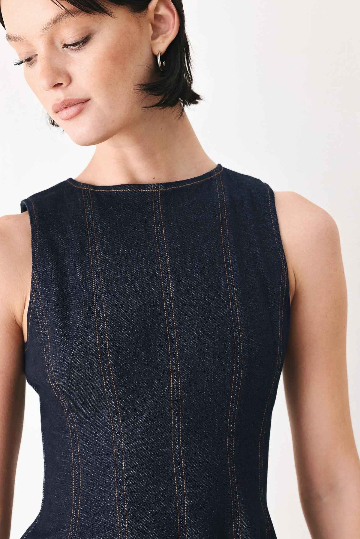 CLASSICAL BALLET DENIM MINI DRESS