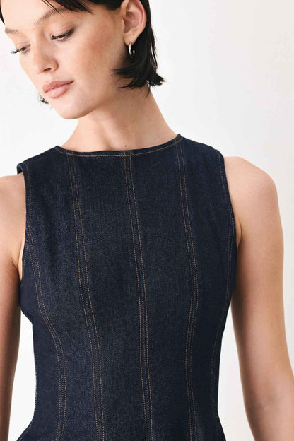 CLASSICAL BALLET DENIM MINI DRESS