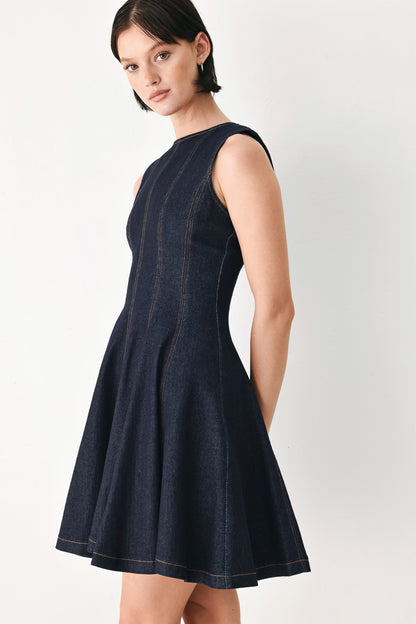 CLASSICAL BALLET DENIM MINI DRESS
