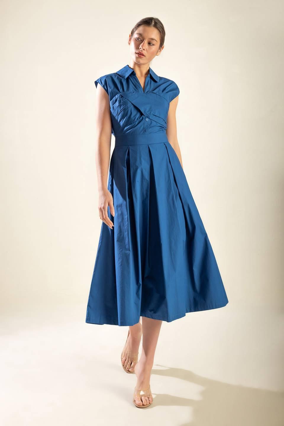 VESTIDO MIDI TEJIDO DE IMPRESIÓN ONÍRICA