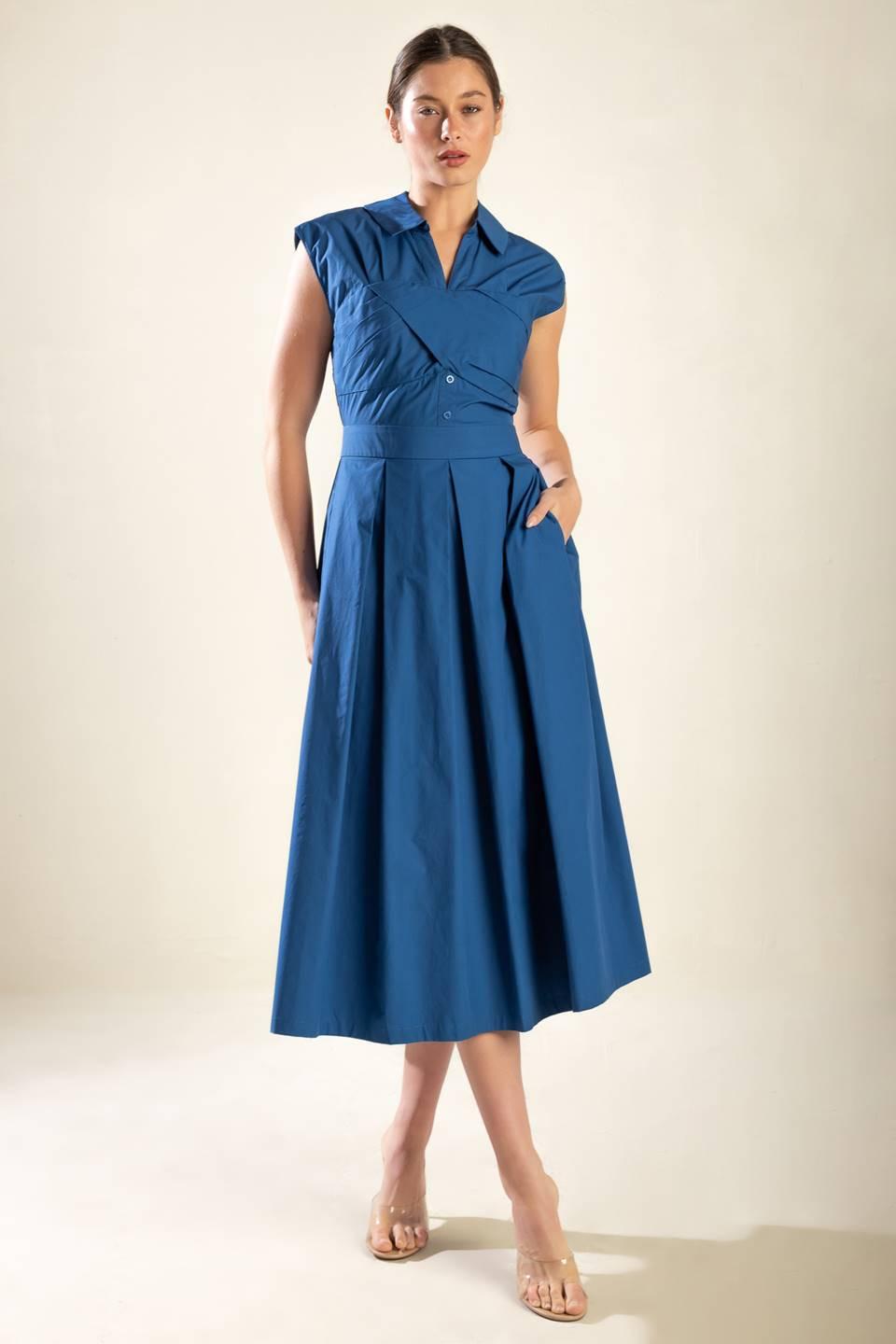 VESTIDO MIDI TEJIDO DE IMPRESIÓN ONÍRICA