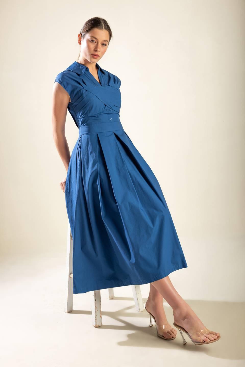 VESTIDO MIDI TEJIDO DE IMPRESIÓN ONÍRICA
