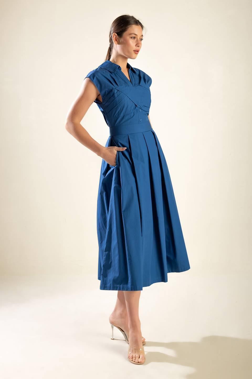 VESTIDO MIDI TEJIDO DE IMPRESIÓN ONÍRICA