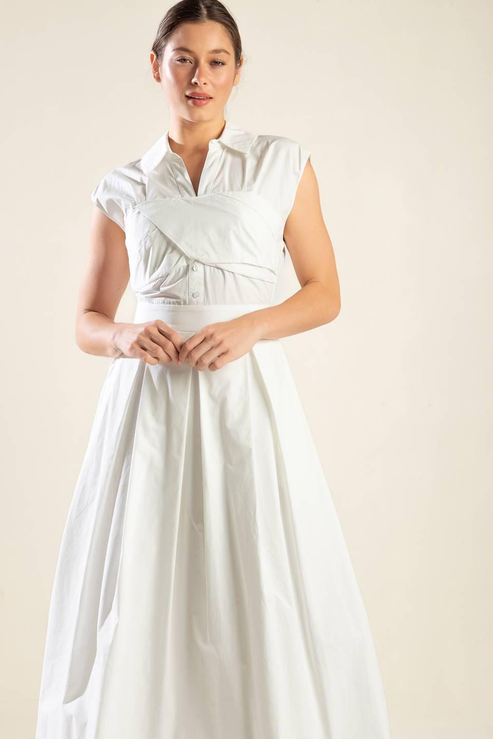 VESTIDO MIDI TEJIDO DE IMPRESIÓN ONÍRICA