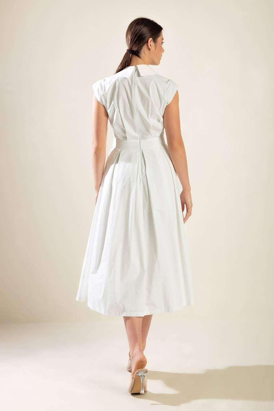 VESTIDO MIDI TEJIDO DE IMPRESIÓN ONÍRICA