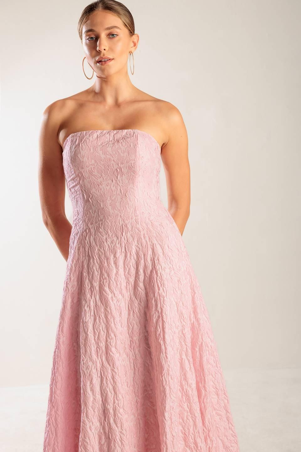 VESTIDO MIDI TEJIDO ROSA ROLL WITH IT