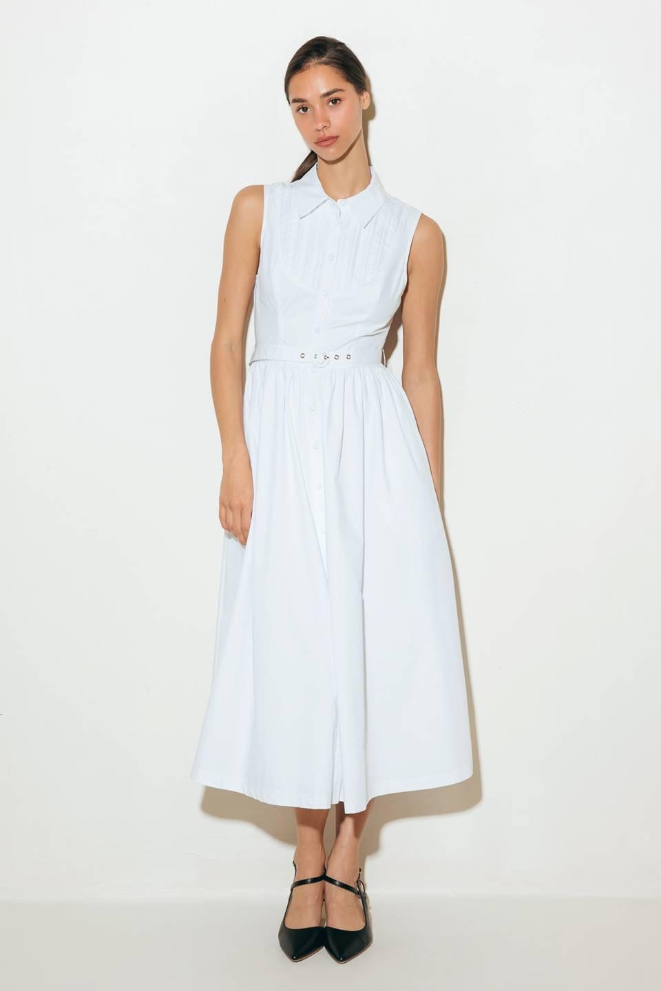 VESTIDO MDI TEJIDO BLANCO NUE EASE