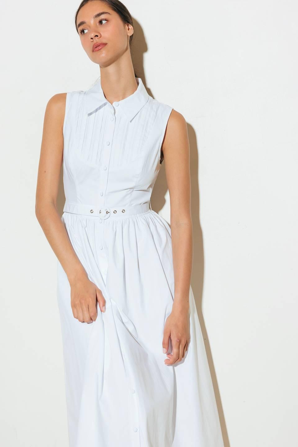 VESTIDO MDI TEJIDO BLANCO NUE EASE