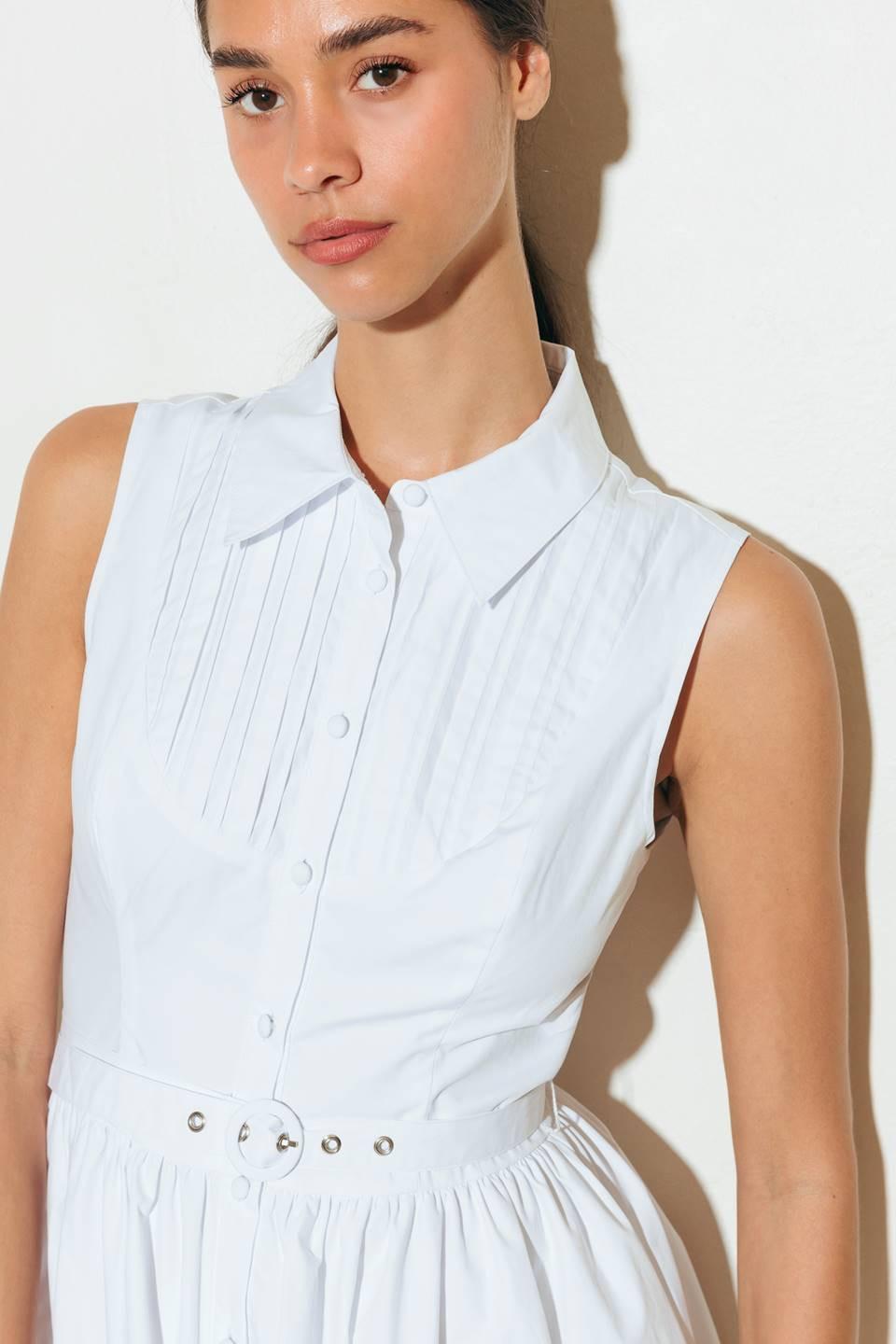VESTIDO MDI TEJIDO BLANCO NUE EASE