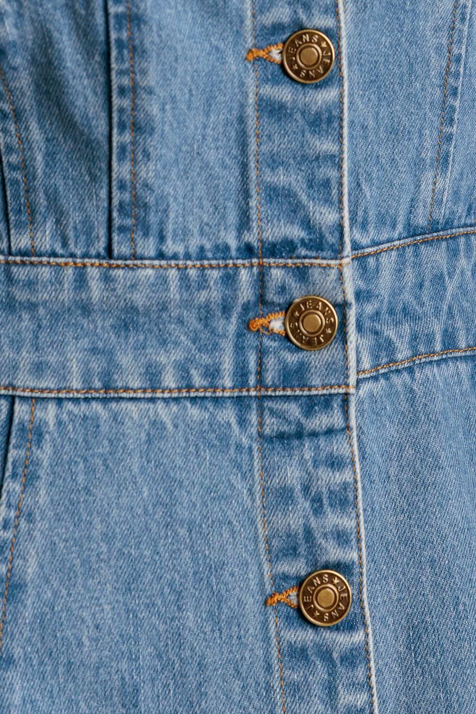 EL VIAJE COMIENZA VESTIDO MIDI VAQUERO AZUL