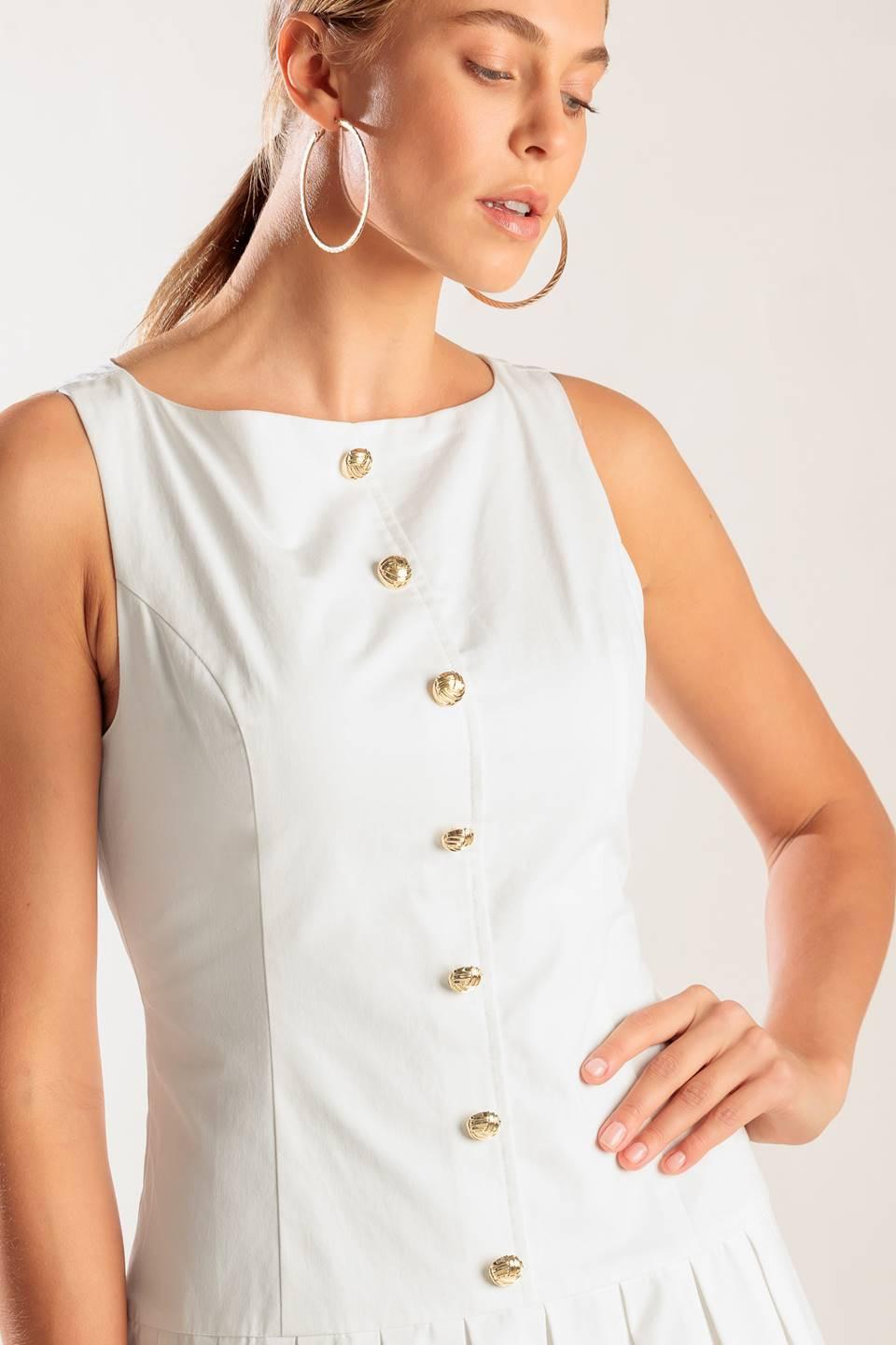 MINIVESTIDO TEJIDO BLANCO SIN IGUAL