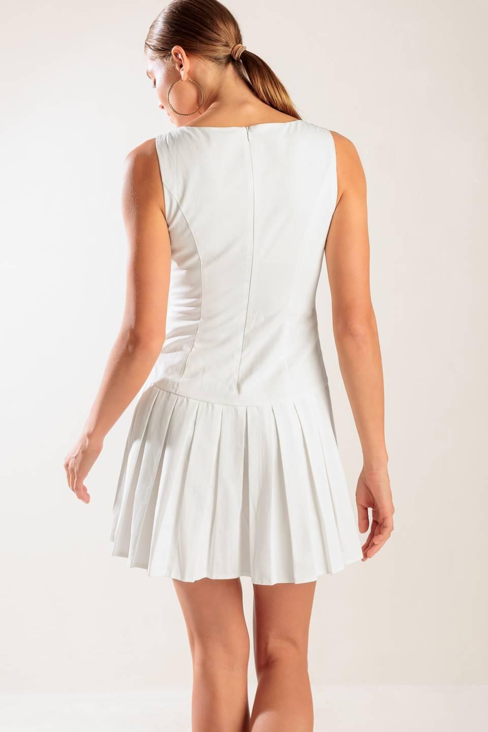 MINIVESTIDO TEJIDO BLANCO SIN IGUAL