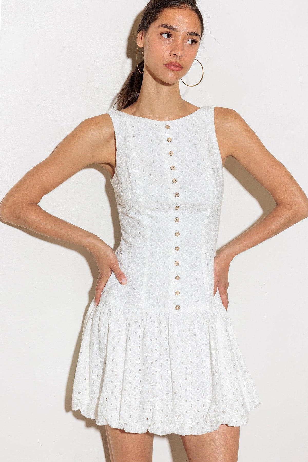 VESTIDO CORTO TEJIDO A PRIMERA VISTA