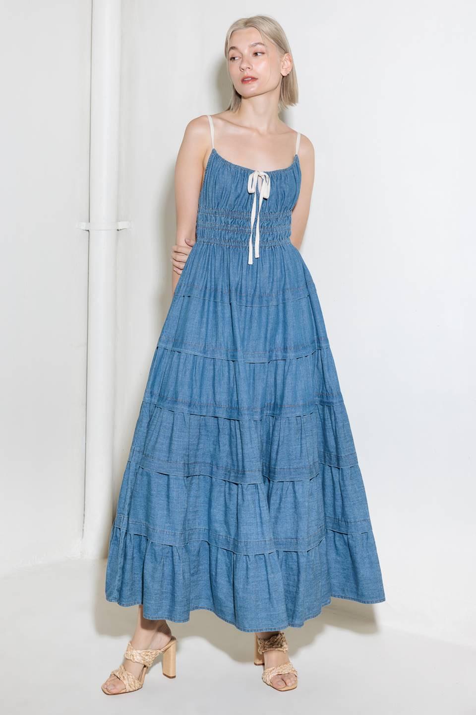 VESTIDO MIDI DE MEZCLILLA ETERNO DESEO