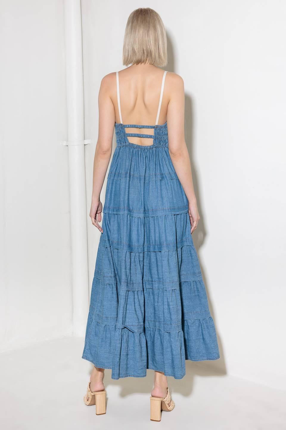 VESTIDO MIDI DE MEZCLILLA ETERNO DESEO