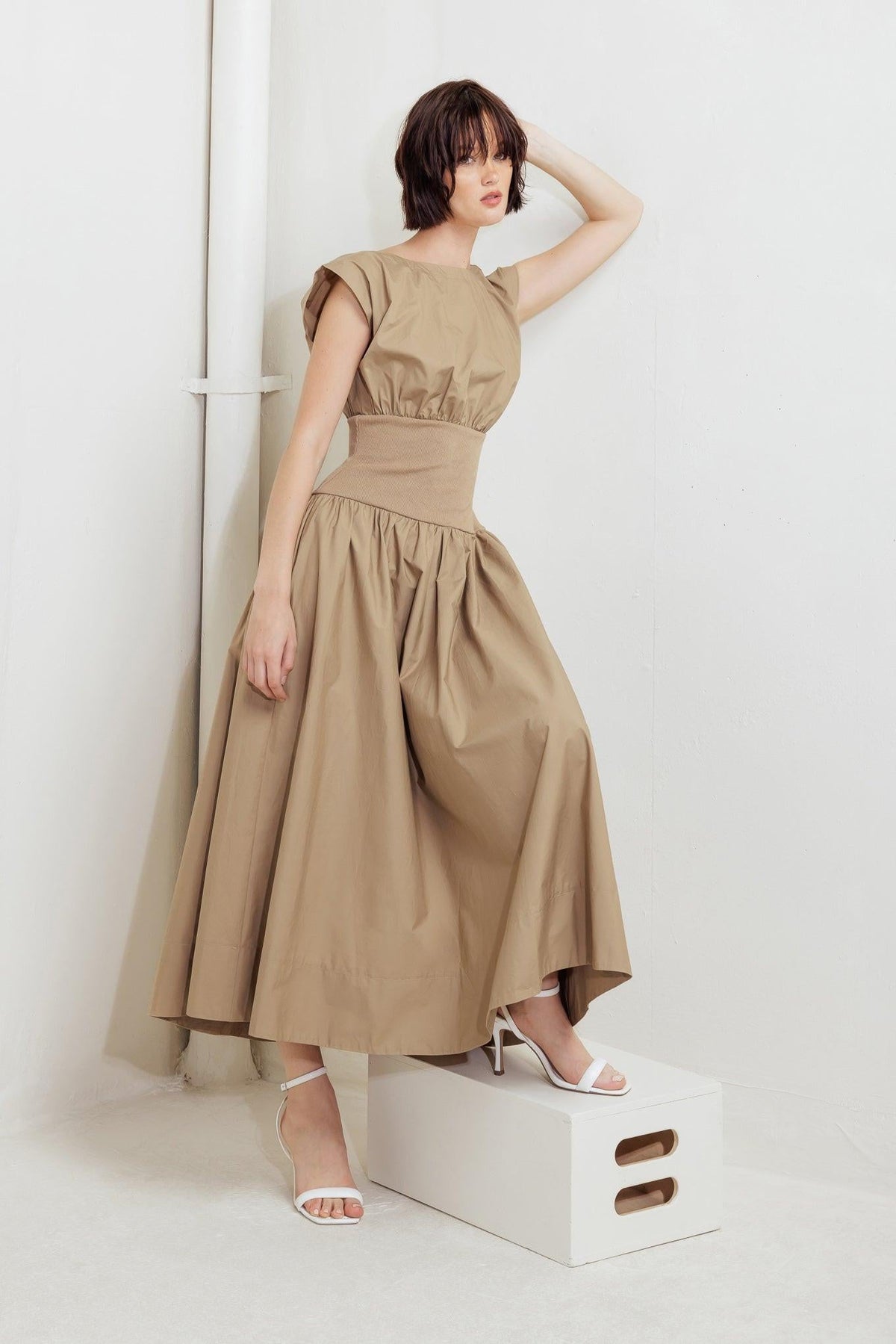 DREAMWEAVER ROMANTIC WOVEN MIDI DRESS