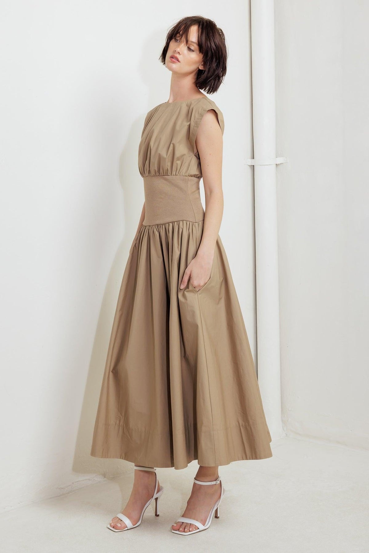 DREAMWEAVER ROMANTIC WOVEN MIDI DRESS