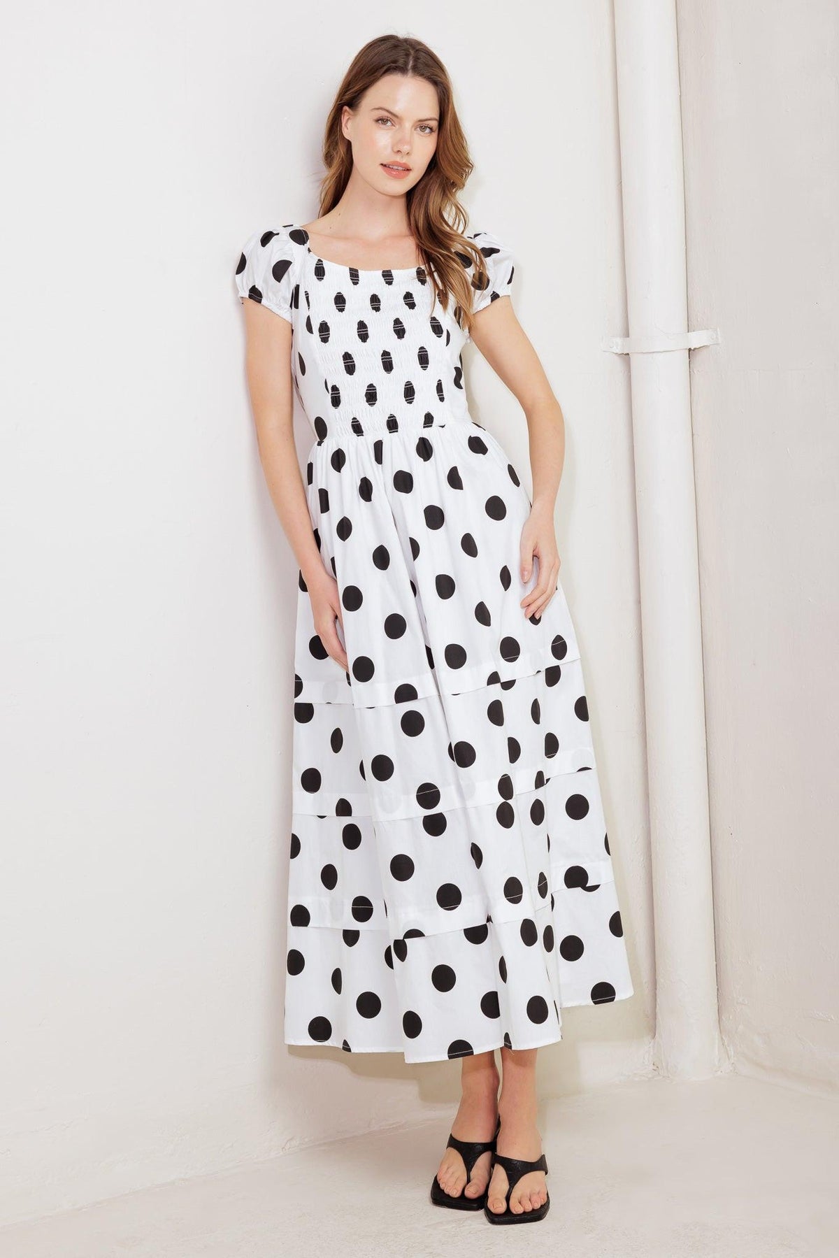 EFFORTLESS DAYS WOVEN MIDI DRESS