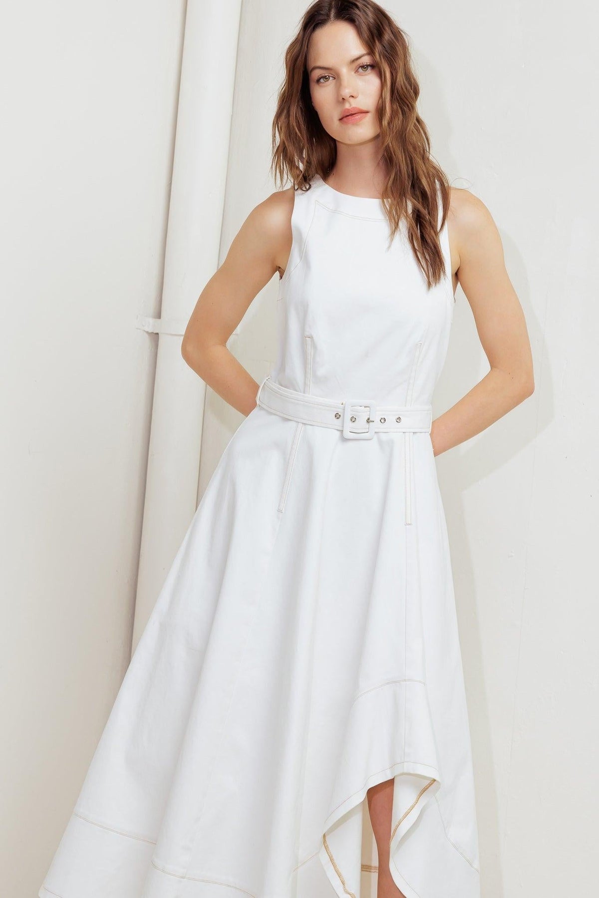POET’S MUSE WOVEN MIDI DRESS