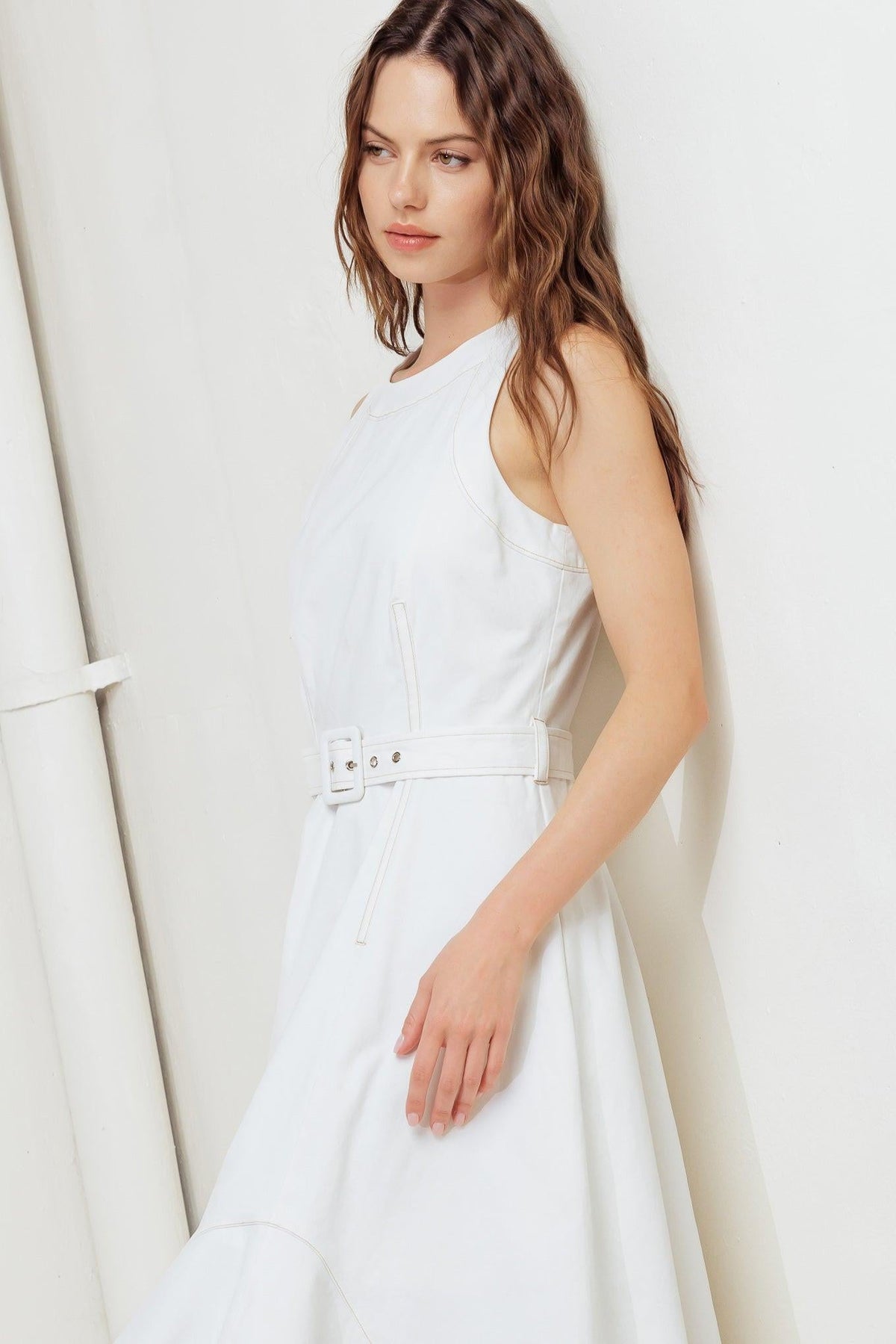 POET’S MUSE WOVEN MIDI DRESS